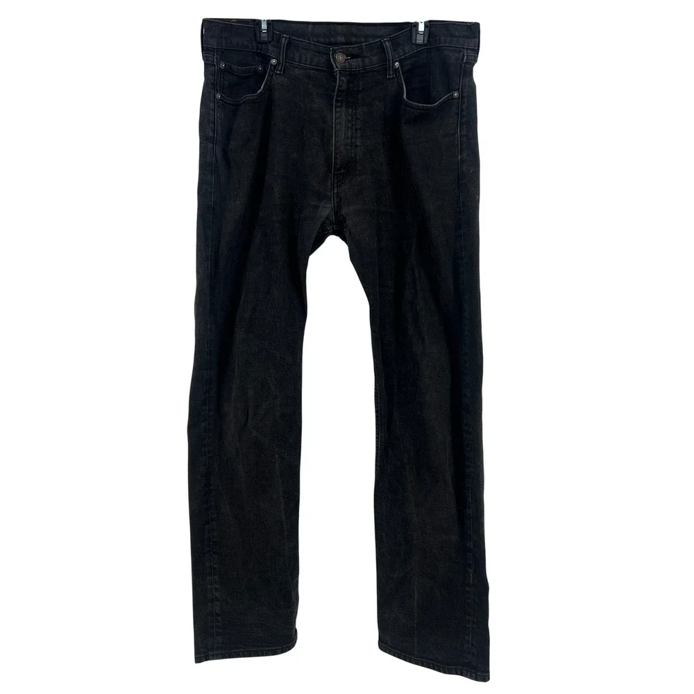 Levis 505 Regular Fit Mens Black Straight Leg Denim Jeans W38 L34 00505-1434
